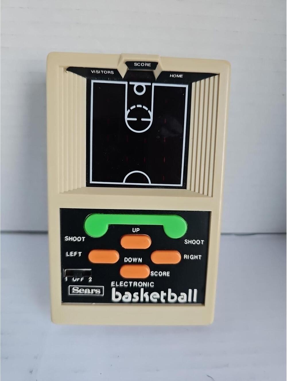Sears Vintage 1970s Electronic Basketball Handheld Video Game Works